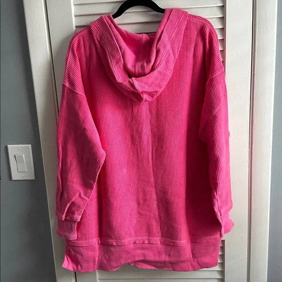 Aerie textured Henley hoodie pullover snap Medium NWOT - Picture 4 of 8
